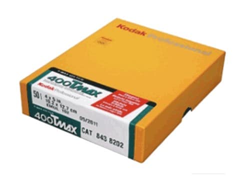 KODAK TMAX 400 4x5 inch boite de 50