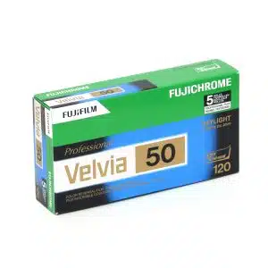 Fujichrome Velvia 50 format 120 boîte de 5