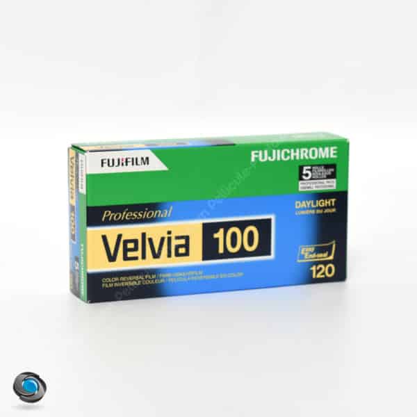 Boite de 5 pellicules Fuji Velvia 100 Format 120