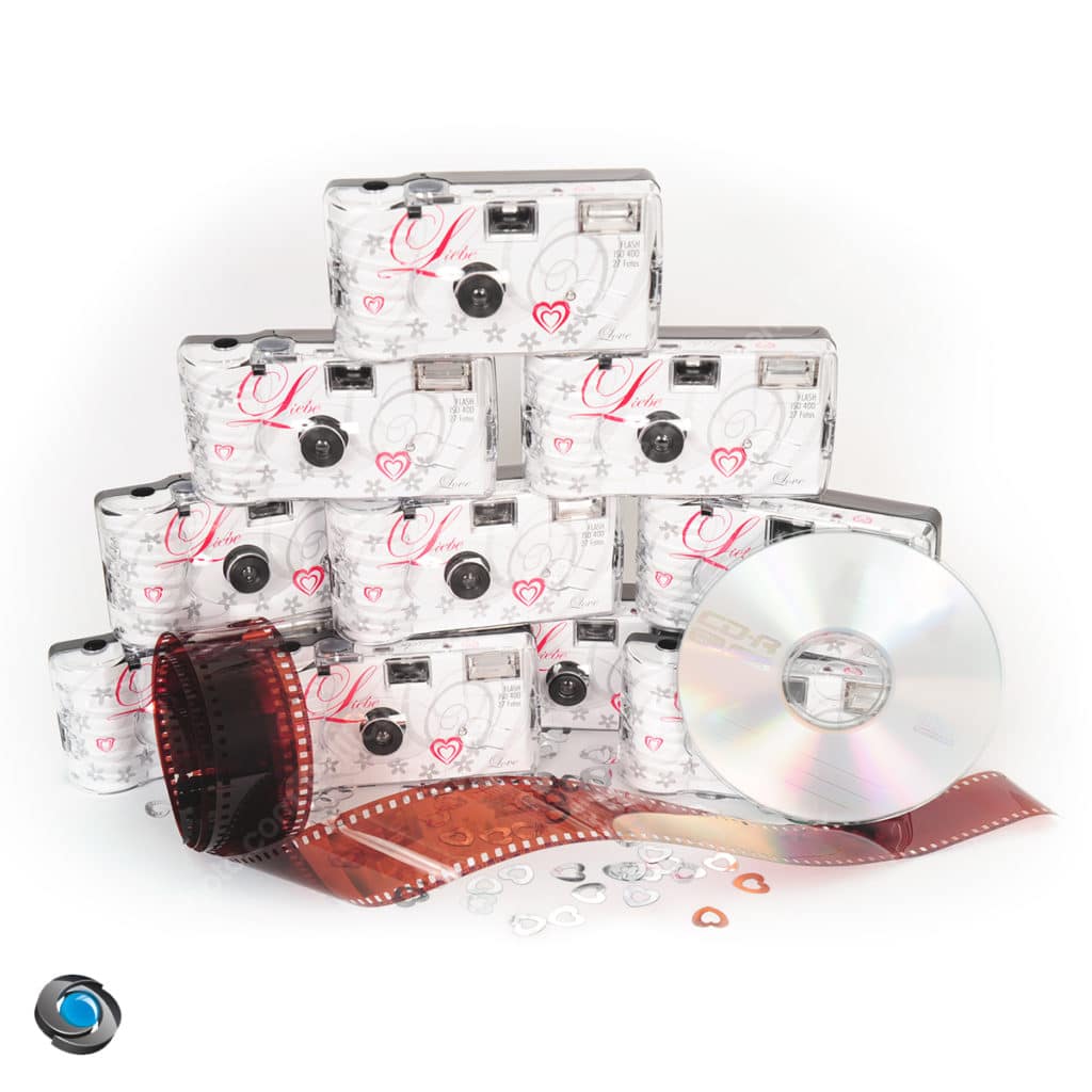 Appareil photo jetable mariage love développement compris