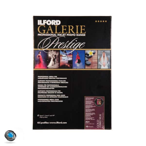 Papier photo couleur pour imprimante, ILFORD Prestige Gold Fibre Silk format A3+