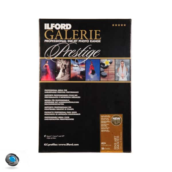 Papier couleur ILFORD Prestige Fine Art Smooth 220g double-face pour imprimante A3+