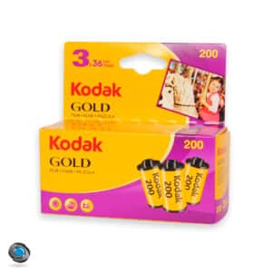 Lot de 3 pellicules argentiques couleur Kodak Gold 200 Iso 36 poses