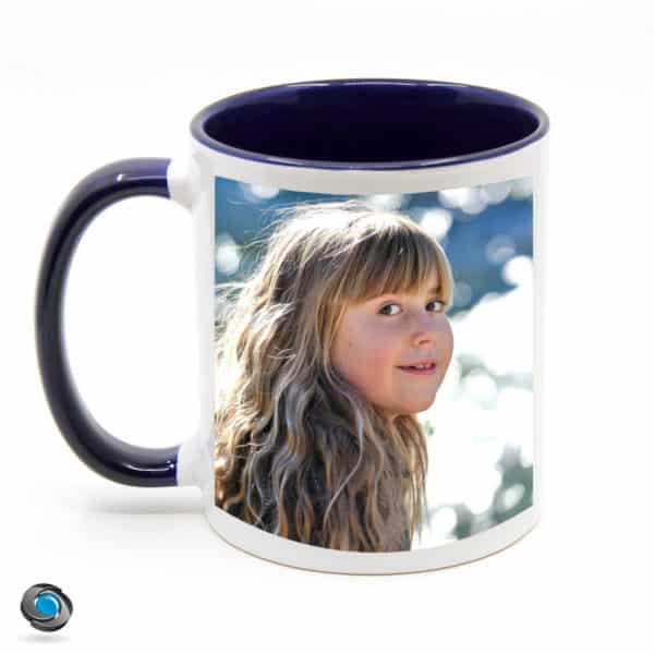 mug bleu à personnaliser