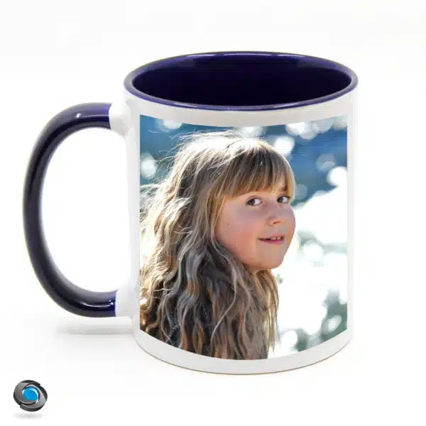 mug bleu à personnaliser