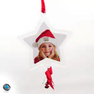 décoration pour sapin étoile et photo