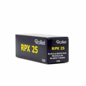 Film noir et blanc Rollei RPX 25 format 120