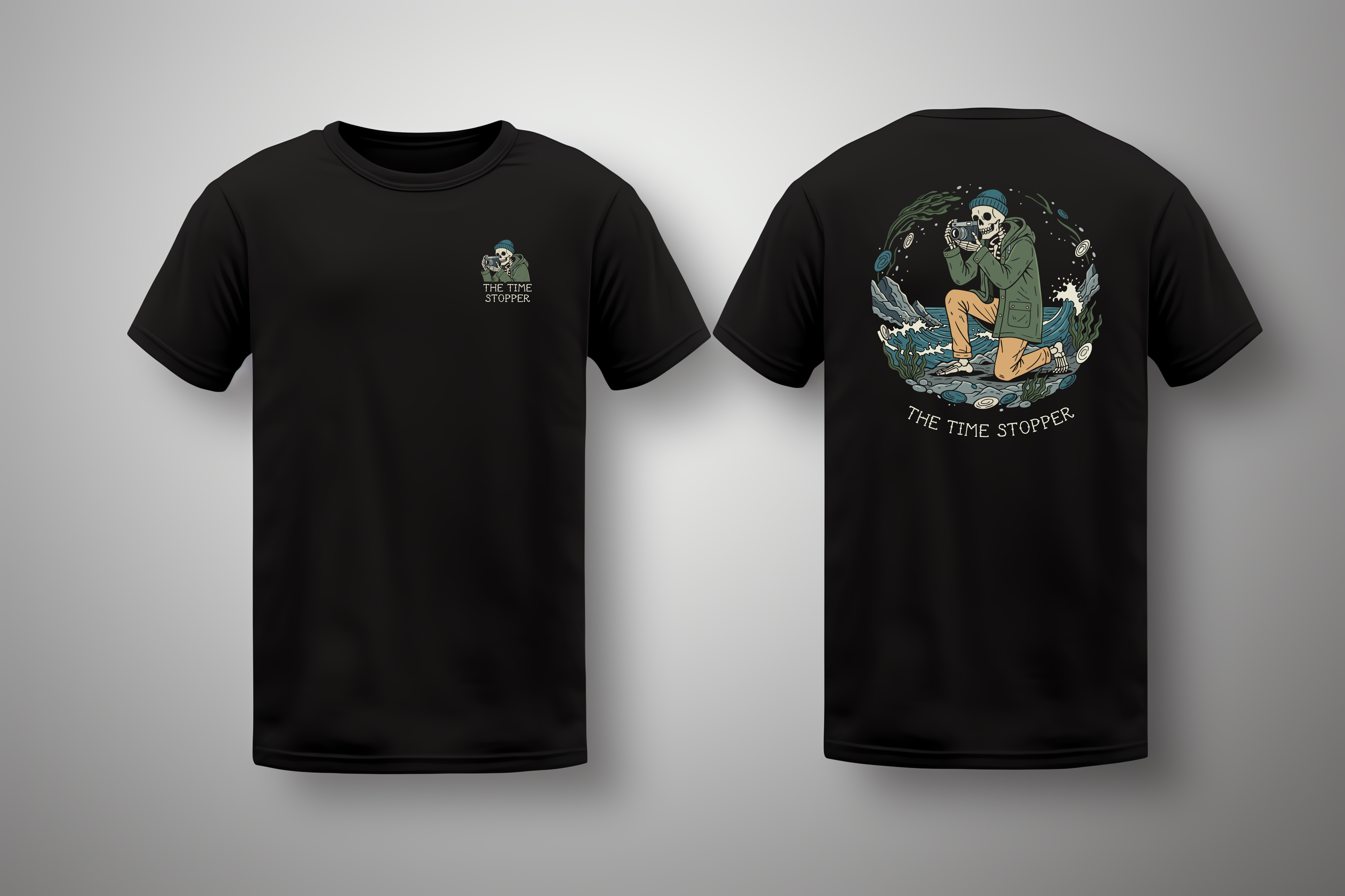 T-shirt argentique Recto Verso The Time Stopper Pellicule-photo.com