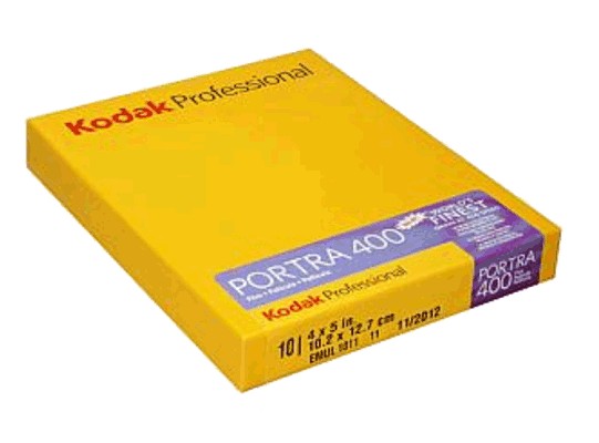 KODAK PORTRA 400 4x5'' boite de 10 plans films